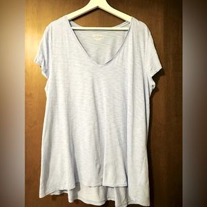 Lilly Pulitzer Light Blue Etta V-Neck Short Sleeve T-Shirt XL